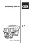 Hatz Engine 1D90 S/Z/V/W Service manual