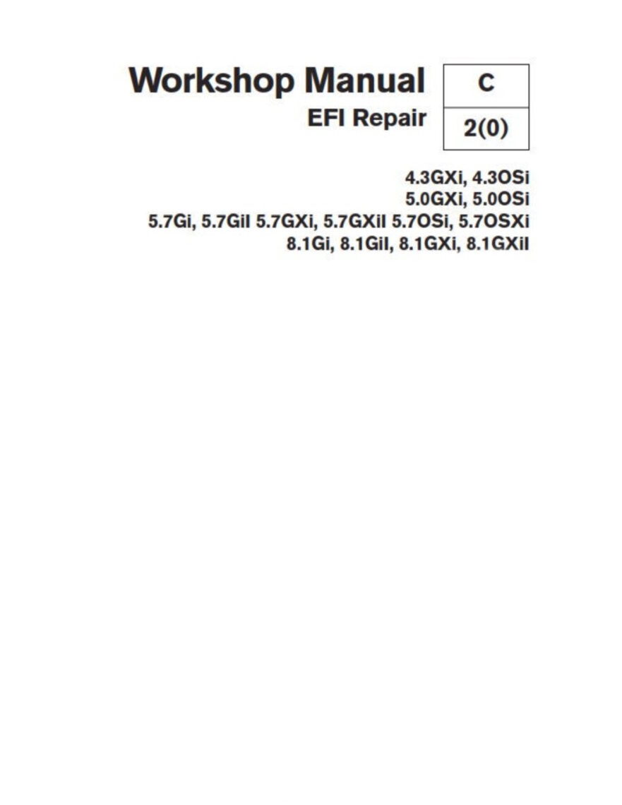 VOLVO PENTA OSXi 8.1 Gi 8.1 GiI 8.1 GXiI 8.1 OSi Workshop manual 2005