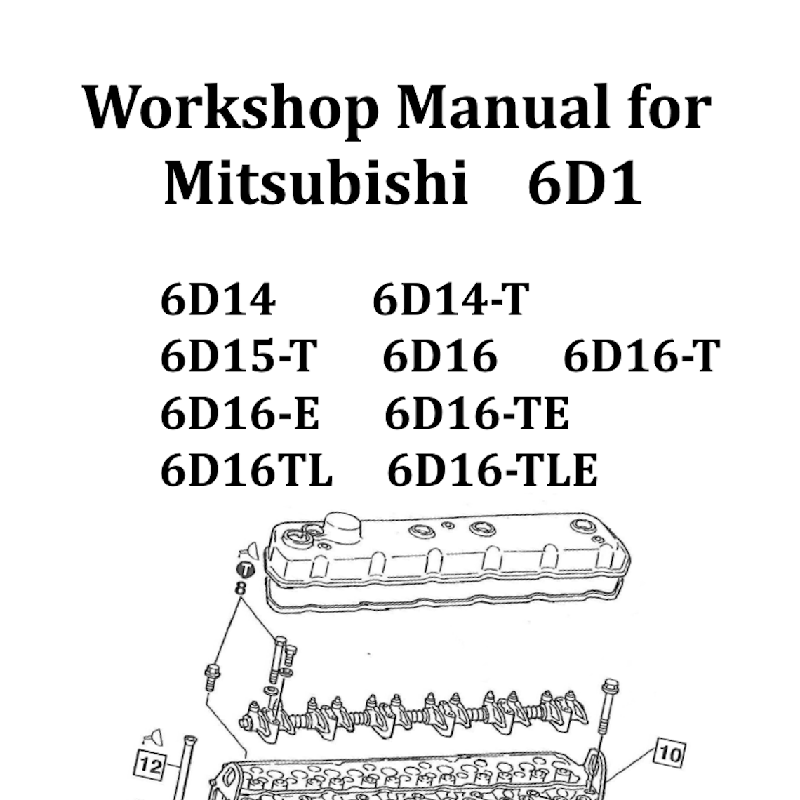 Mitsubishi 6D1 Workshop Manual