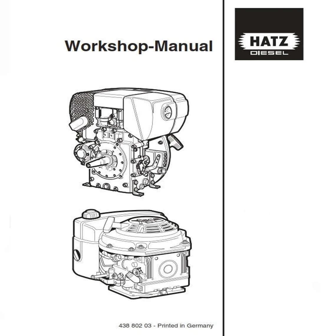 Hatz 1B20 1B27 1B30 1B40 1B50 Diesel Engine Workshop service manual