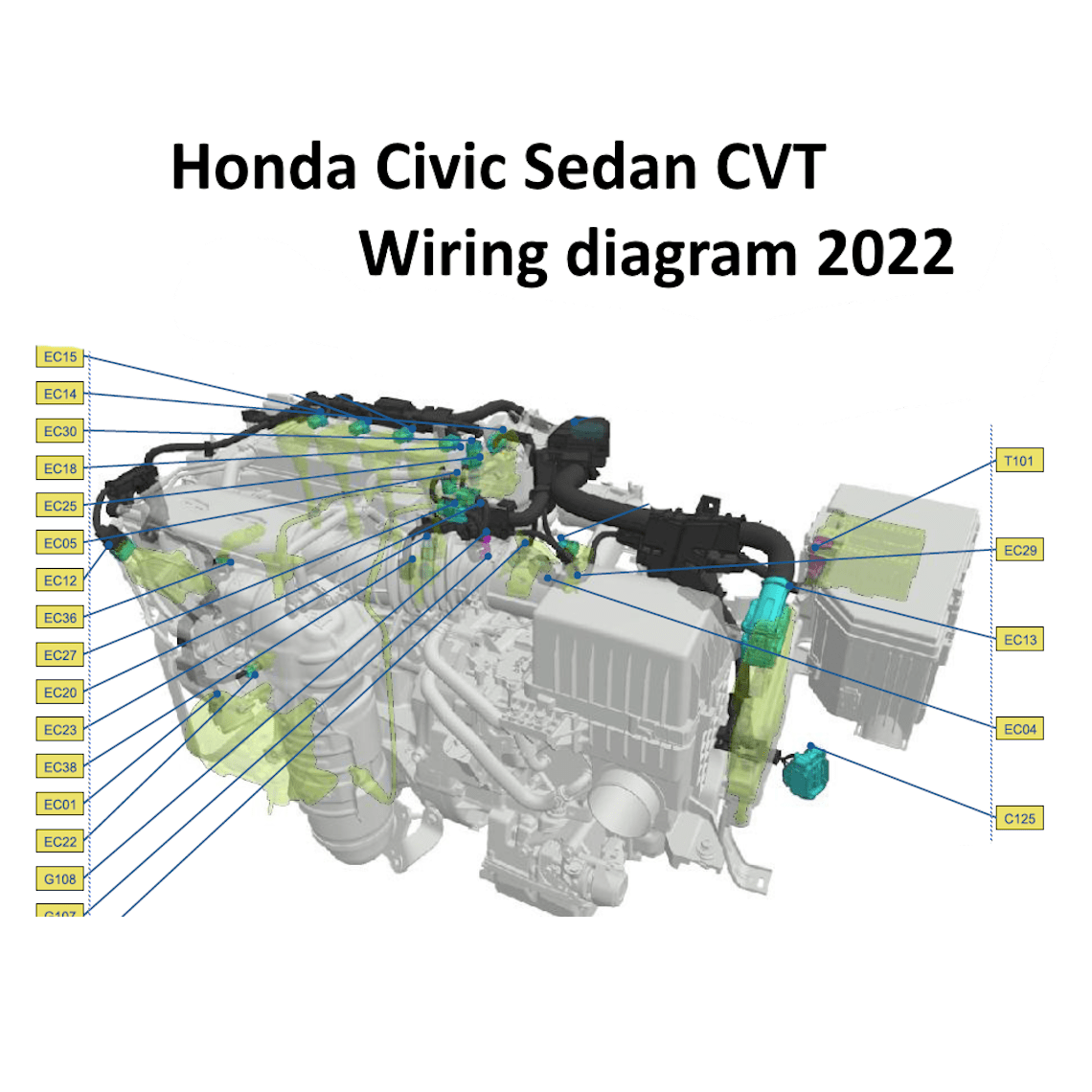 Honda Civic Wiring Diagram 2022 Sedan CVT FE1