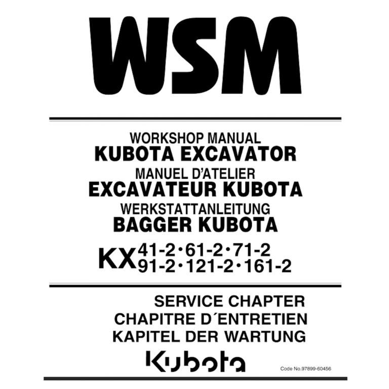 Kubota KX91-2 KX121-2 KX161-2 Service manual