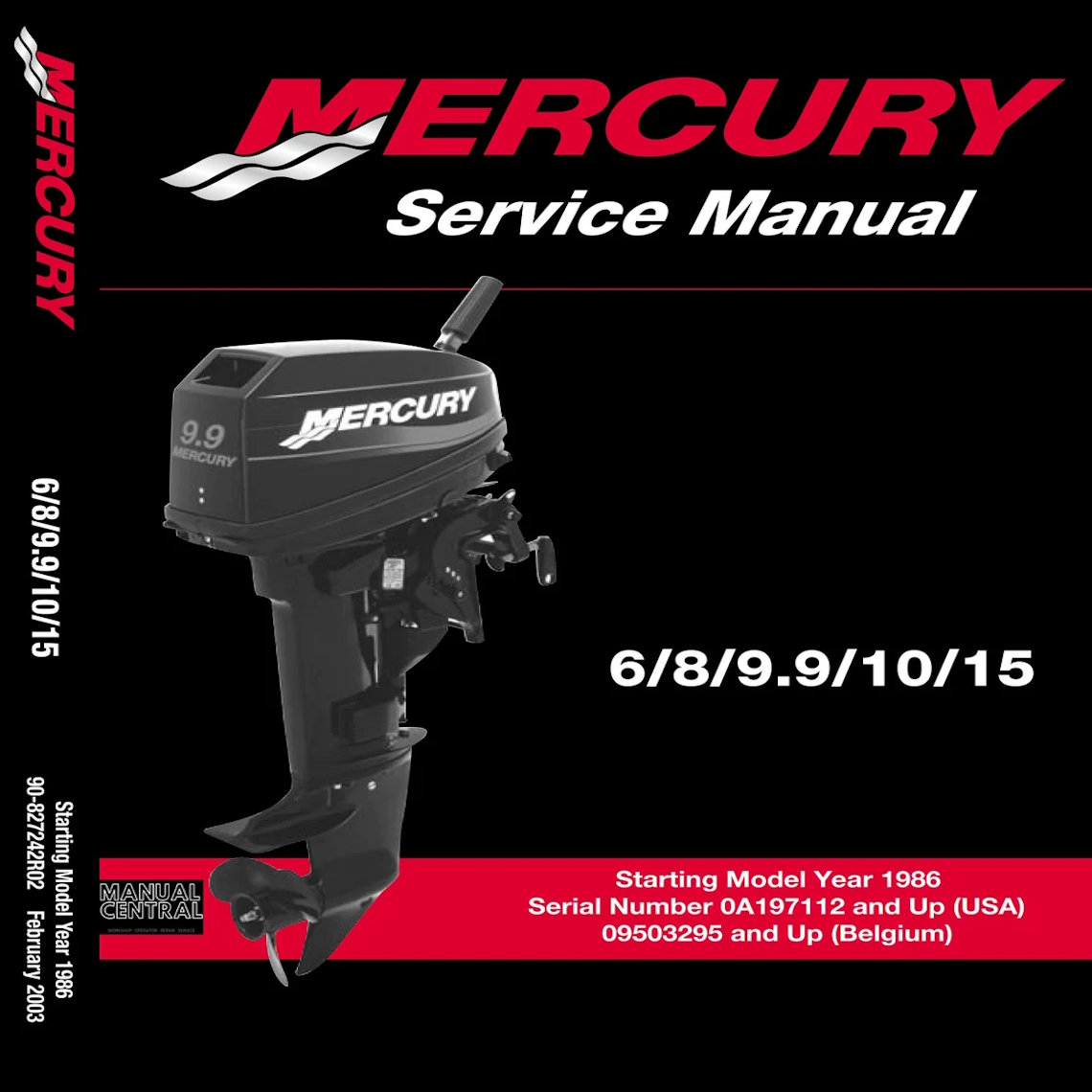 Mercury - 6 8 9.9 10 15 Repair manual 2003