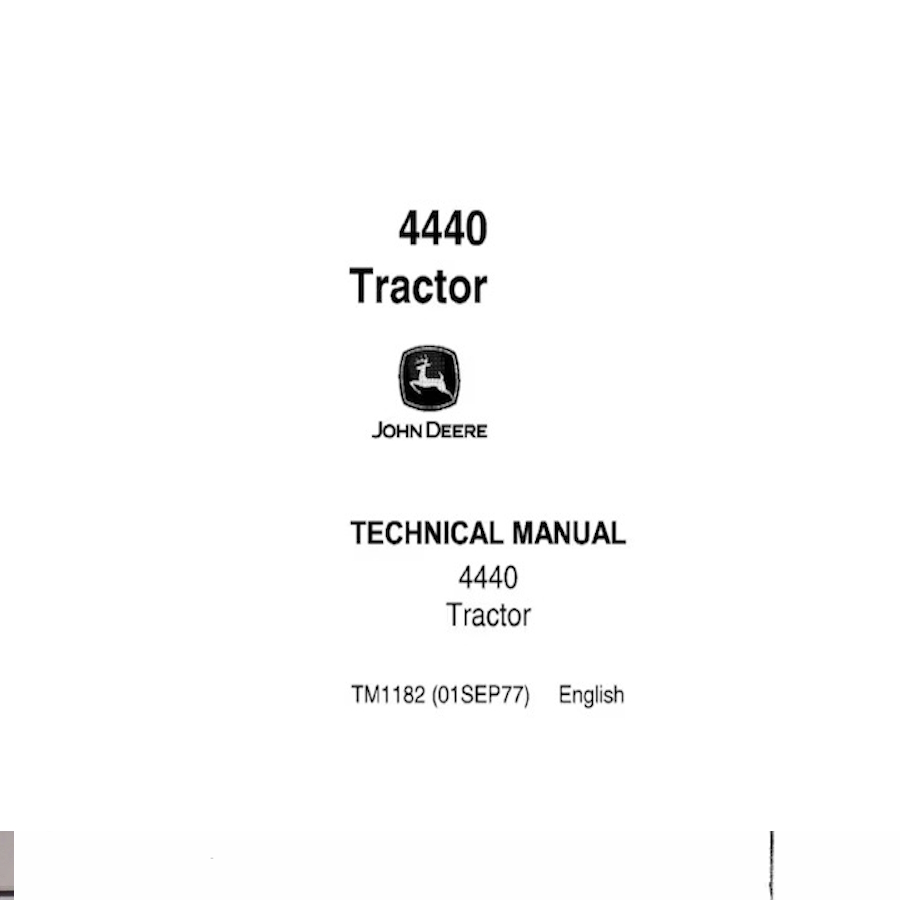 John Deere 4440 Tractor Workshop Manual