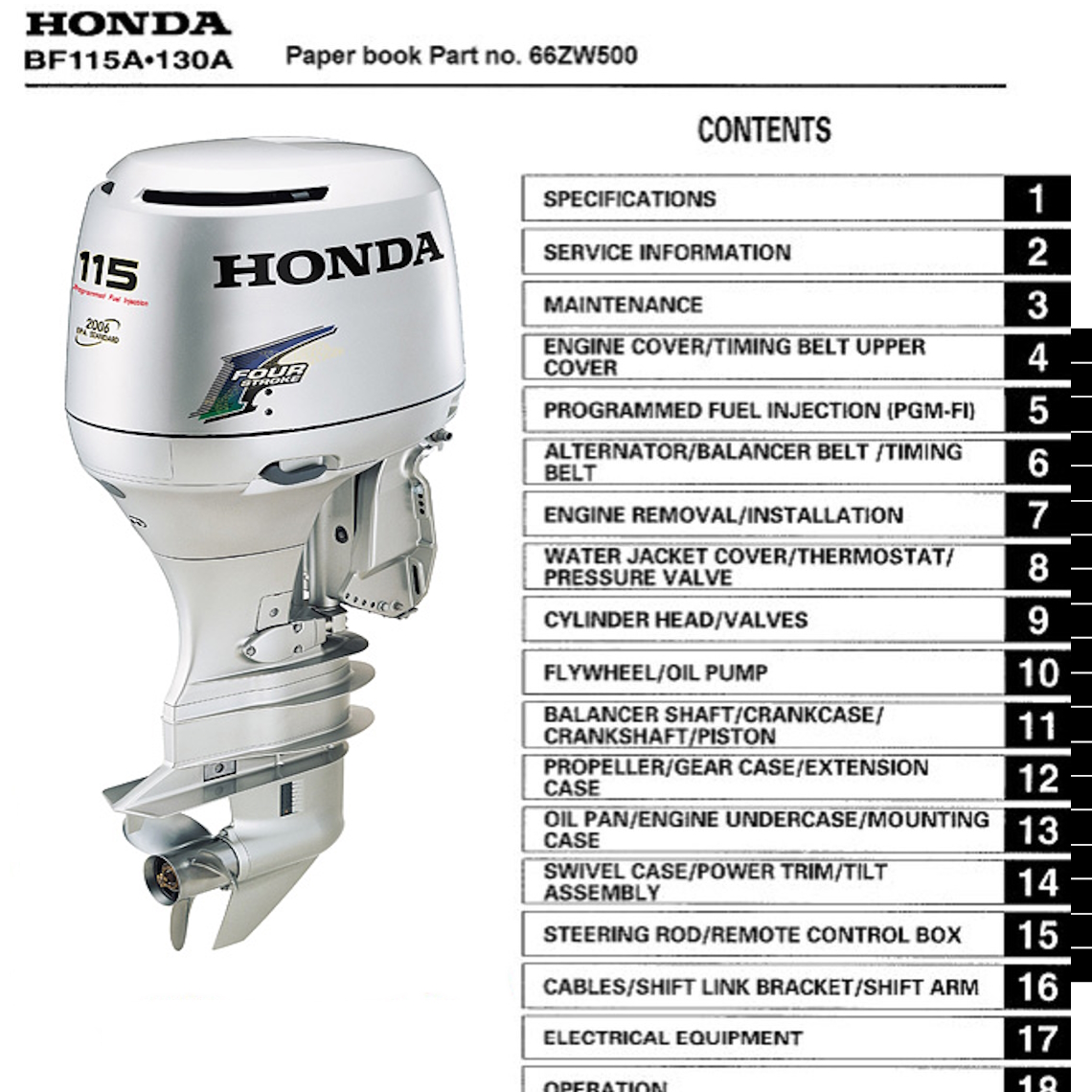 Honda Marine Outboard BF115A-BF130A Workshop manual