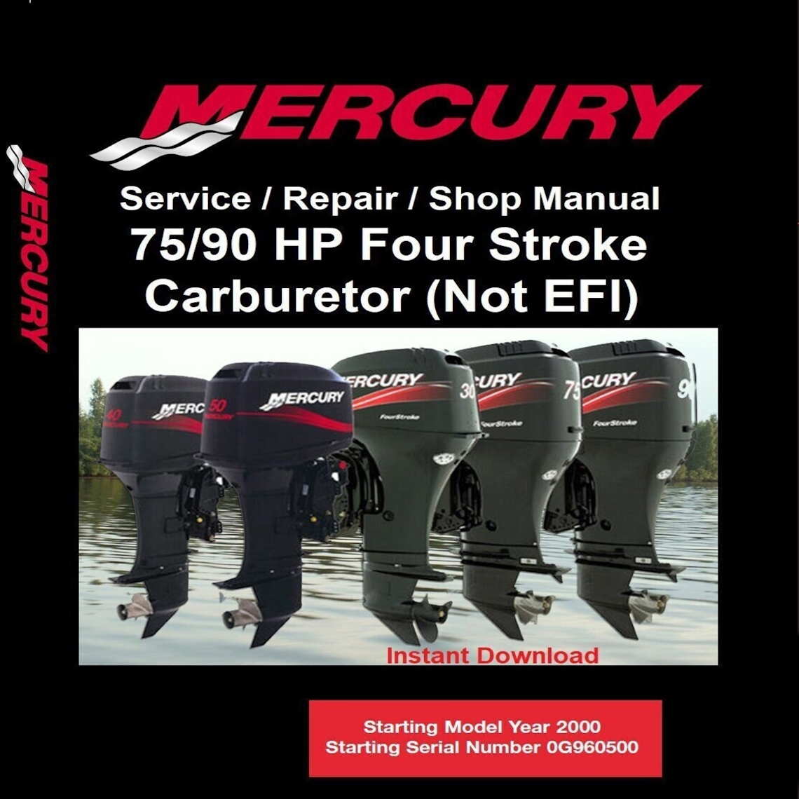 Mercury Outboard 75/90 HP Four Stroke Workshop manual