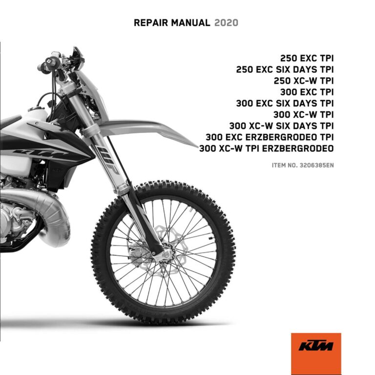 KTM 300 Exc TPI 300 Exc Six days TPI Service manual 2020