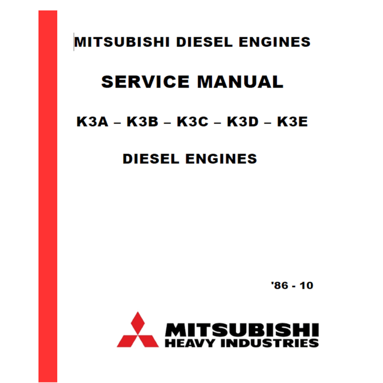 Mitsubishi K3A K3B K3C K3D K3E workshop manual