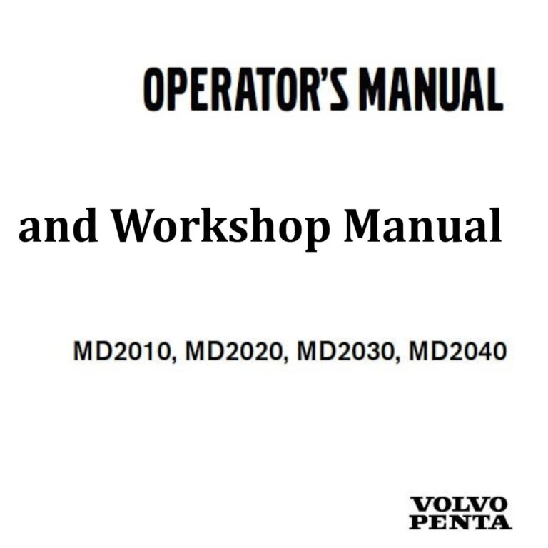 Volvo Penta MD2010 MD2020 MD2030 MD2040 Workshop Manual