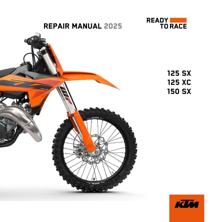 KTM 125 SX 125 XC 150 SX Service manual 2025